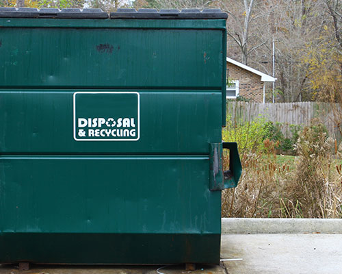 Dumpster pad washing